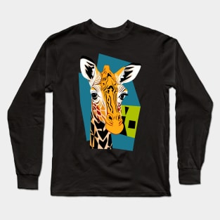 Portrait of Giraffe Long Sleeve T-Shirt